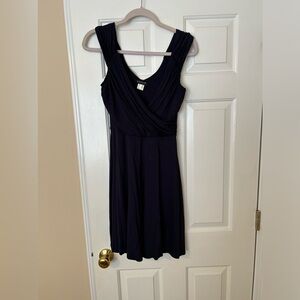 Navy front draped dress from Venus size small. Never worn